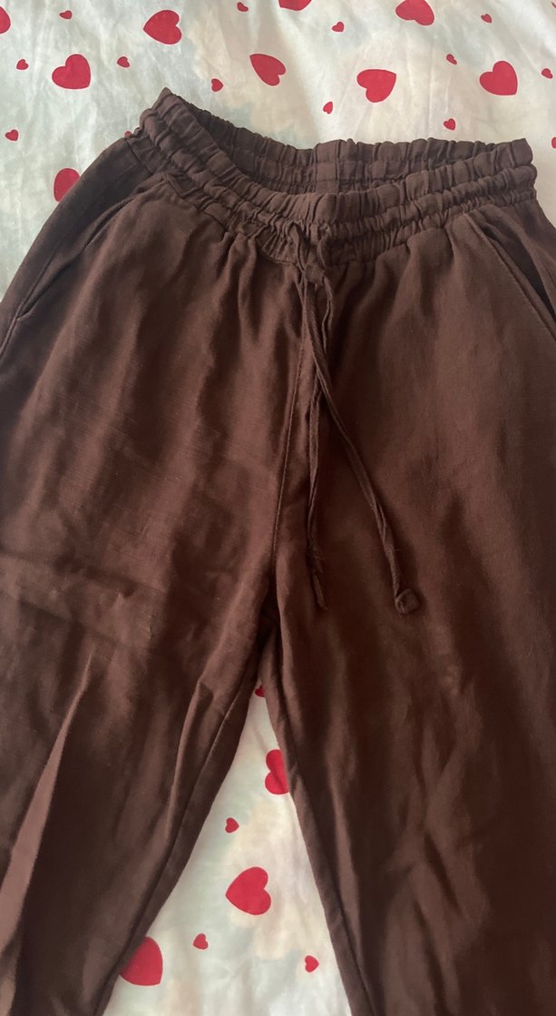 Kadın Kahverengi Rahat Kesim Pantolon - Görsel 2