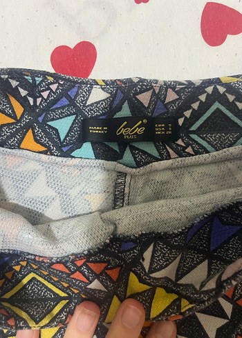 Renkli Desenli Mini Bohem Şort - Görsel 2