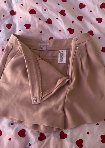 Bej Mini Hamile Şortu - Görsel 4