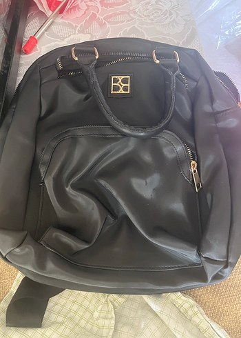 Siyah Tokalı Kadın Sırt Çantası - Görsel 2