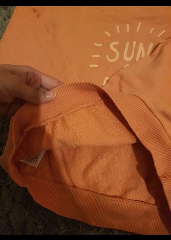 Kız Çocuk Kapüşonlu Kahverengi Sweatshirt - Görsel 6