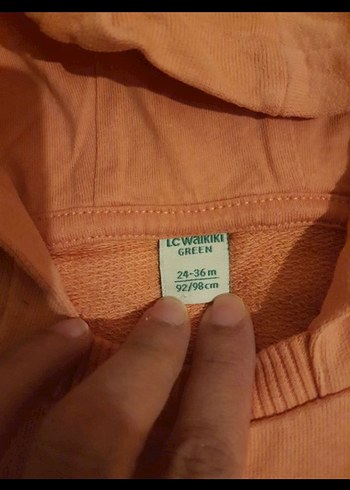 Kız Çocuk Kapüşonlu Kahverengi Sweatshirt - Görsel 2