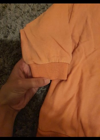 Kız Çocuk Kapüşonlu Kahverengi Sweatshirt - Görsel 4