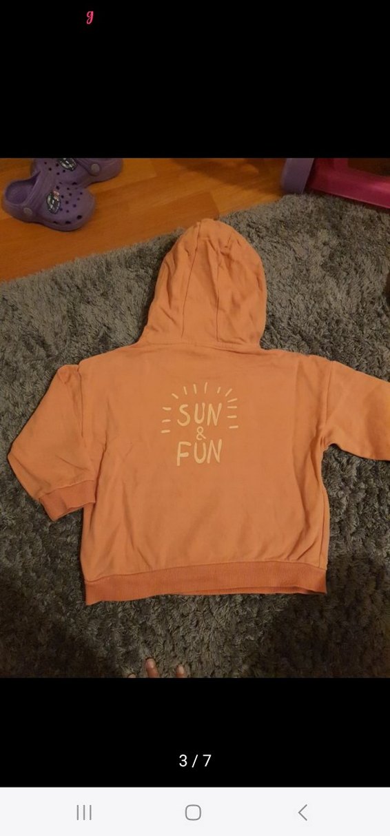 Kız Çocuk Kapüşonlu Kahverengi Sweatshirt - Görsel 3