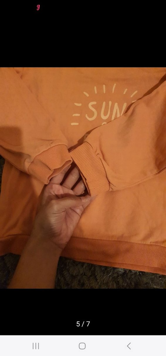 Kız Çocuk Kapüşonlu Kahverengi Sweatshirt - Görsel 5