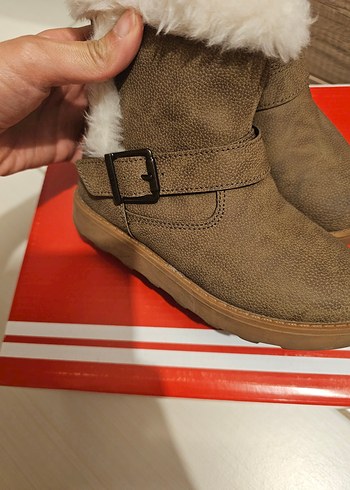 Kız Çocuk Gri Tüylü Street Wear Bot - Görsel 6