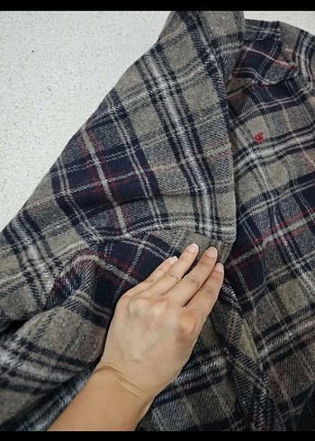 Uzun Kollu Düğmeli kahverengi Erkek Gömlek - Görsel 7