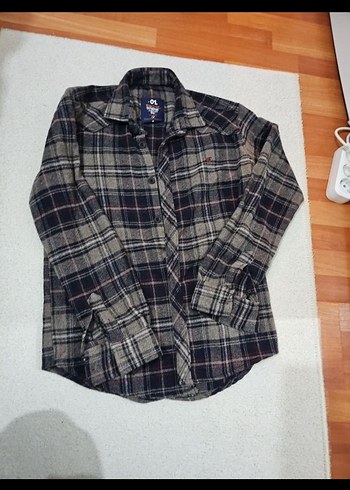 Uzun Kollu Düğmeli kahverengi Erkek Gömlek - Görsel 6