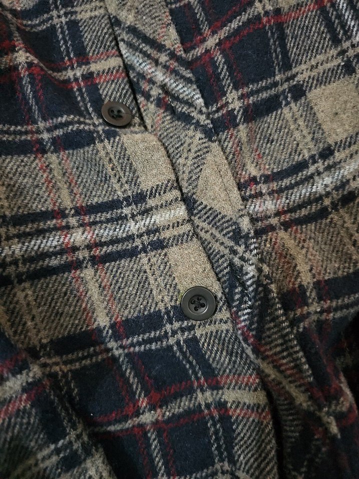 Uzun Kollu Düğmeli kahverengi Erkek Gömlek - Görsel 5