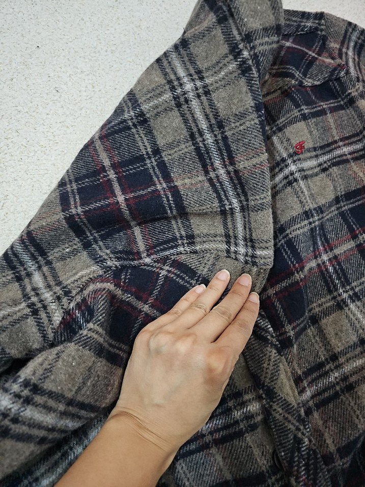 Uzun Kollu Düğmeli kahverengi Erkek Gömlek - Görsel 2