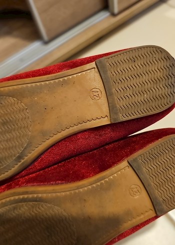 Kız Çocuk Kırmızı Fiyonk Detaylı Babet - Görsel 3