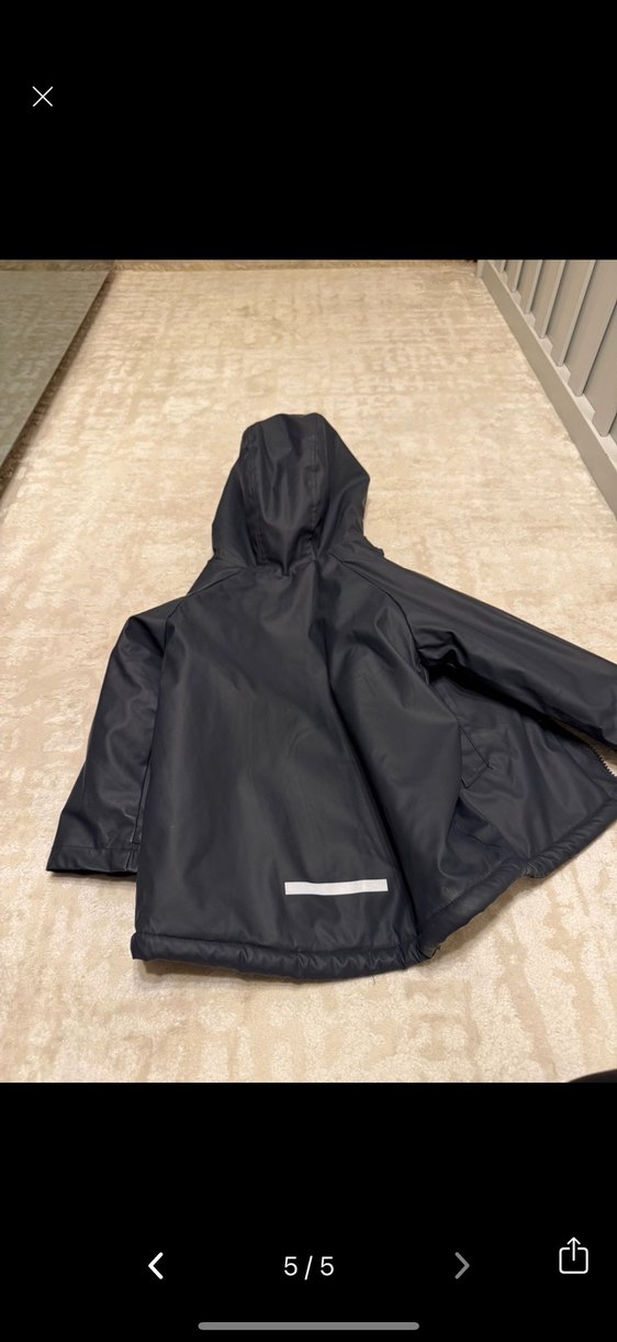 Kapüşonlu Erkek Çocuk lacivert Kaban - Görsel 5