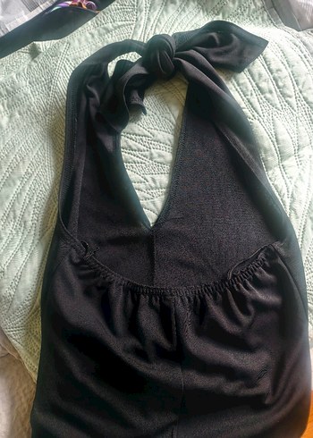 Siyah Kemerli Uzun Kadın Tulum - Görsel 5