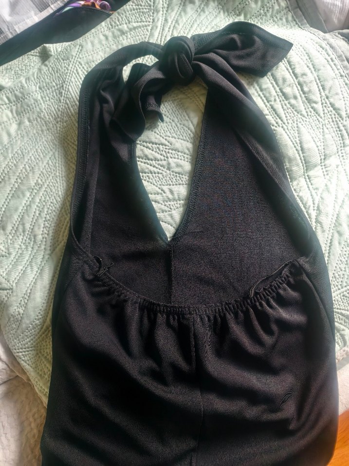 Siyah Kemerli Uzun Kadın Tulum - Görsel 5