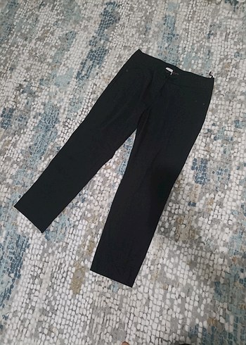 Düğmeli Siyah Kadın Denim Pantolon - Görsel 2