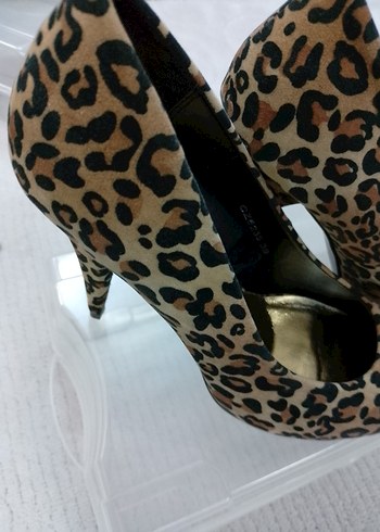 Canzone Leopar Desenli Yüksek Topuklu Kadın Stiletto