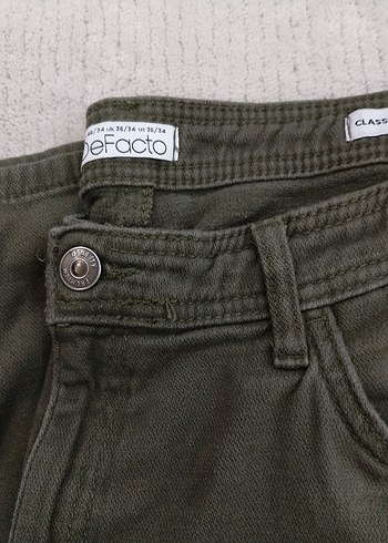 Defacto esnek kumaş Haki Pantolon