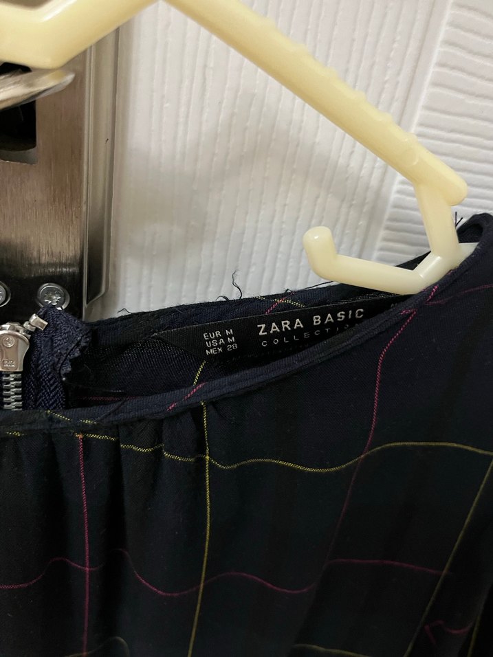 Kareli Piliseli Midi Kadın Elbise - Görsel 3