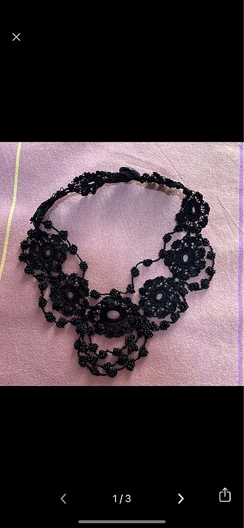Gotik İşlemeli Tasma Kolye