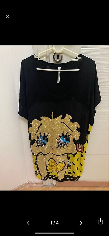 Betty Boop Basic Taşlı Tunik