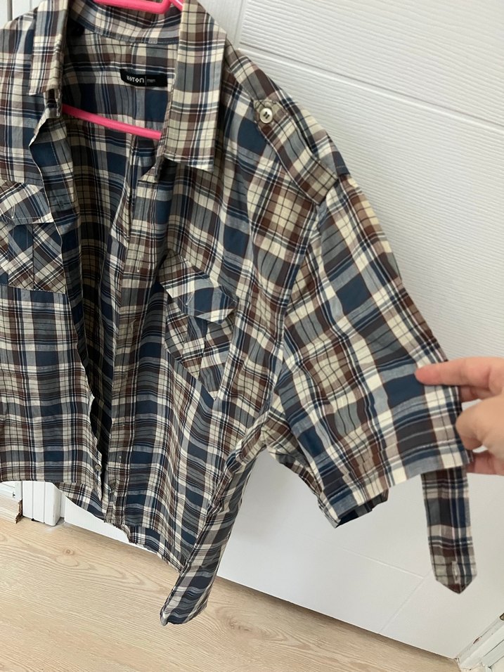 Kısa Kol Çift Çep Gömlek - Görsel 3