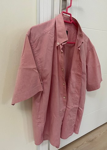 Kısa Kol Pamuk Keten Gömlek - Görsel 4