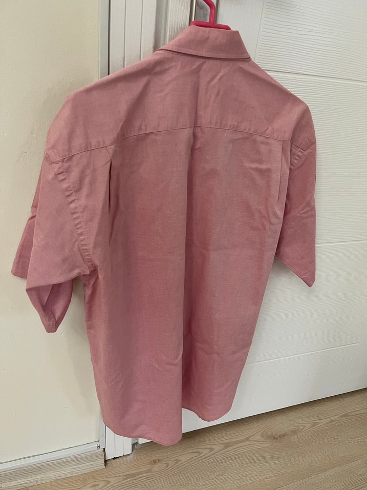 Kısa Kol Pamuk Keten Gömlek - Görsel 5