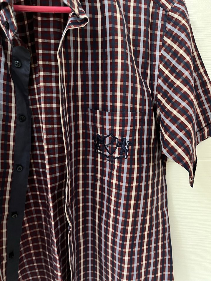 Slim Fit Kısa Kol Kareli Gömlek - Görsel 2