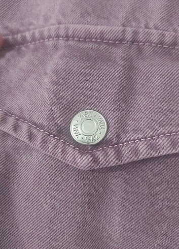 s Beden mor Renk ZARA Lila Oversize Kot Ceket