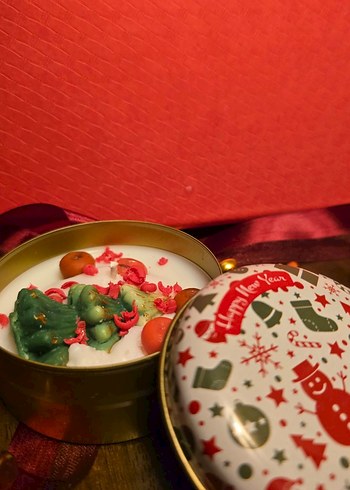 Renkli Yeni Yıl Temalı Mum - Görsel 2