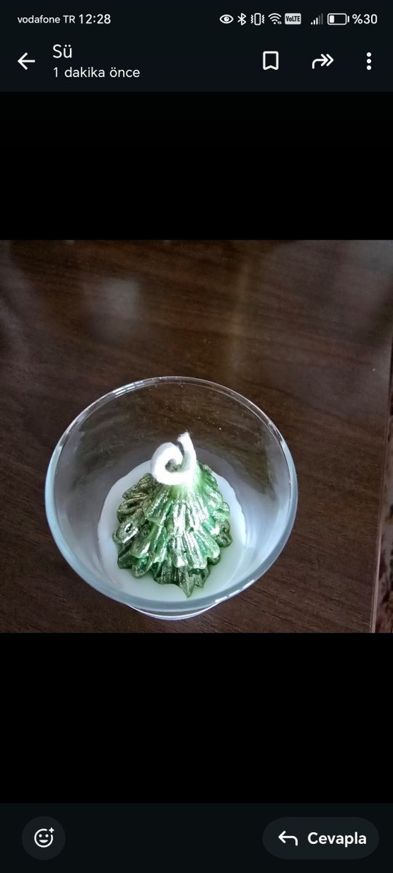 Beyaz Kış Temalı Mum - Görsel 3