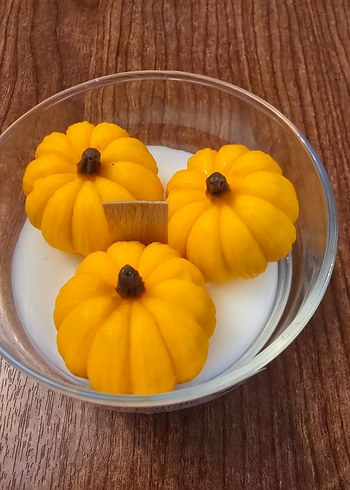 Sarı Kabak Şeklinde Mum - Görsel 2