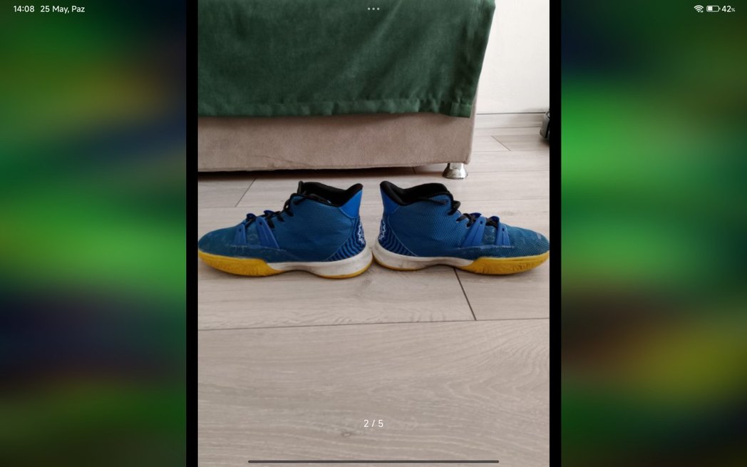 Mavi Basketbol Ayakkabısı Velcro Detaylı - Görsel 4