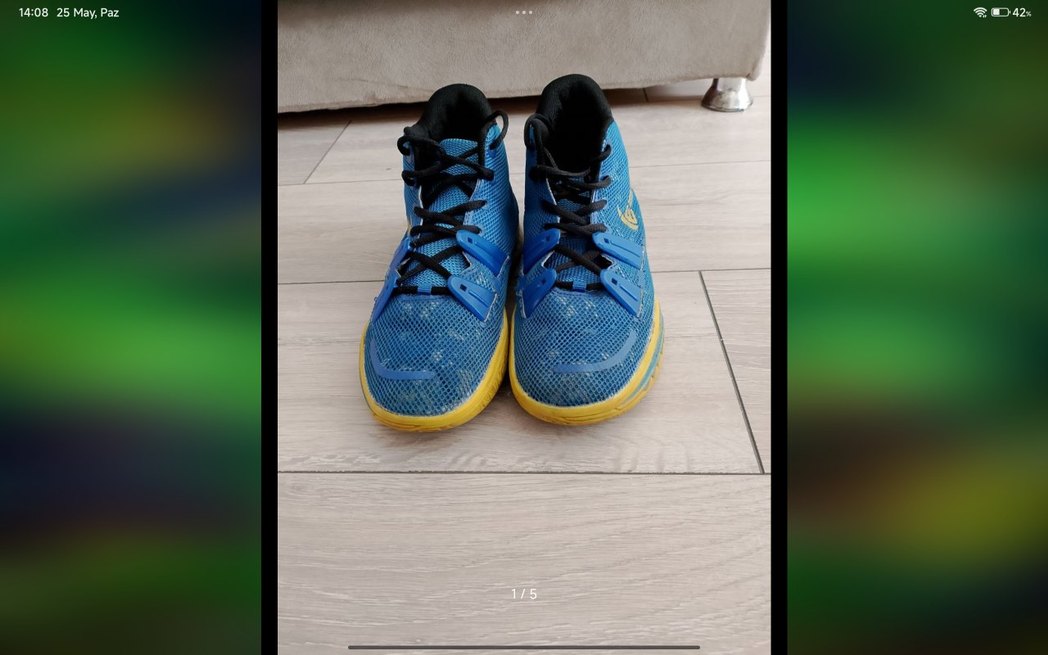 Mavi Basketbol Ayakkabısı Velcro Detaylı - Görsel 5