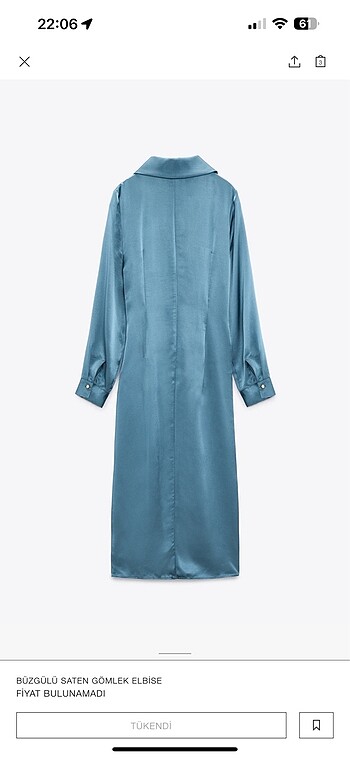Zara Zara saten elbise