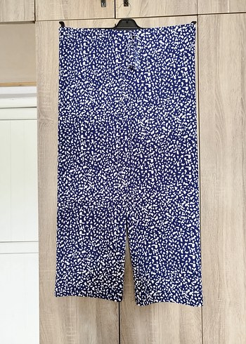 Kadın Mavi Pilili Regular Fit Kumaş Pantolon