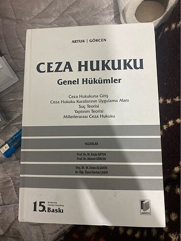 Artuk Gökçen Ceza Hukuku Genel Hükümler