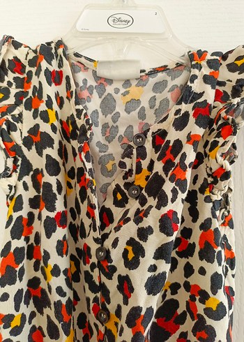 Temiz kullanılmıştır 4-5 yaş tulum Kız Çocuk Leopar tulum - Görsel 2