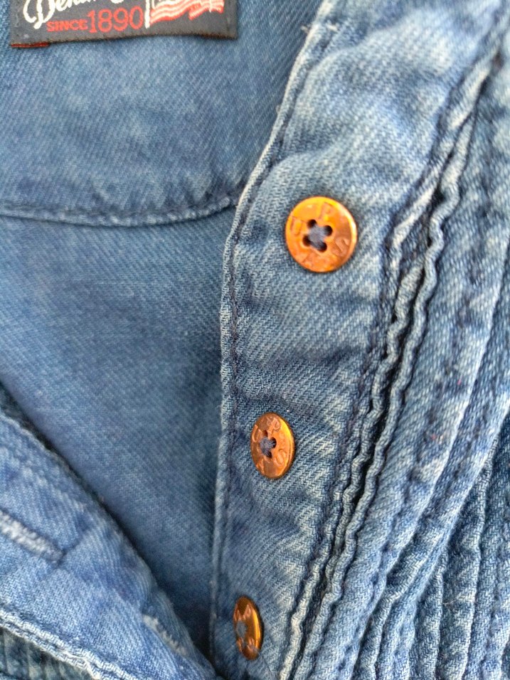 Us polo assn Nakışlı Düğmeli Uzun Kollu Kot Elbise - Görsel 3