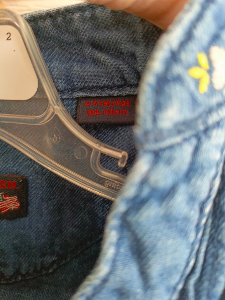 Us polo assn Nakışlı Düğmeli Uzun Kollu Kot Elbise - Görsel 5