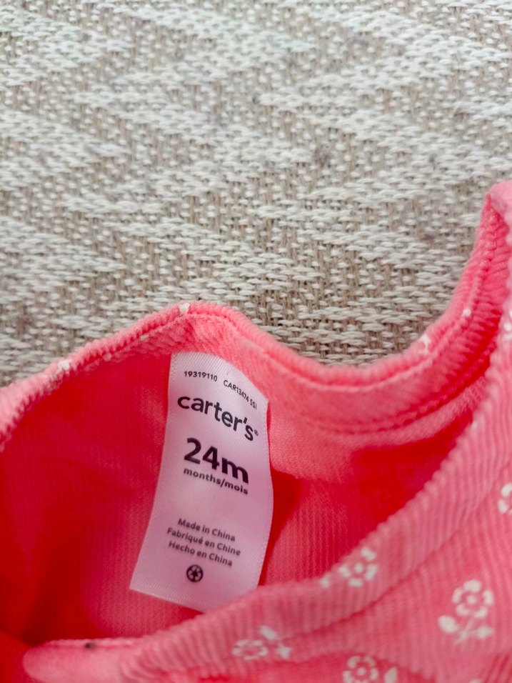 Pembe Çiçekli Pamuklu Kız Elbisesi - Görsel 2