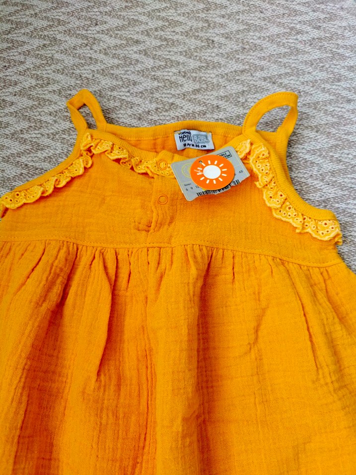 Sarı Fırfırlı Bebek Kız Tulum - Görsel 3