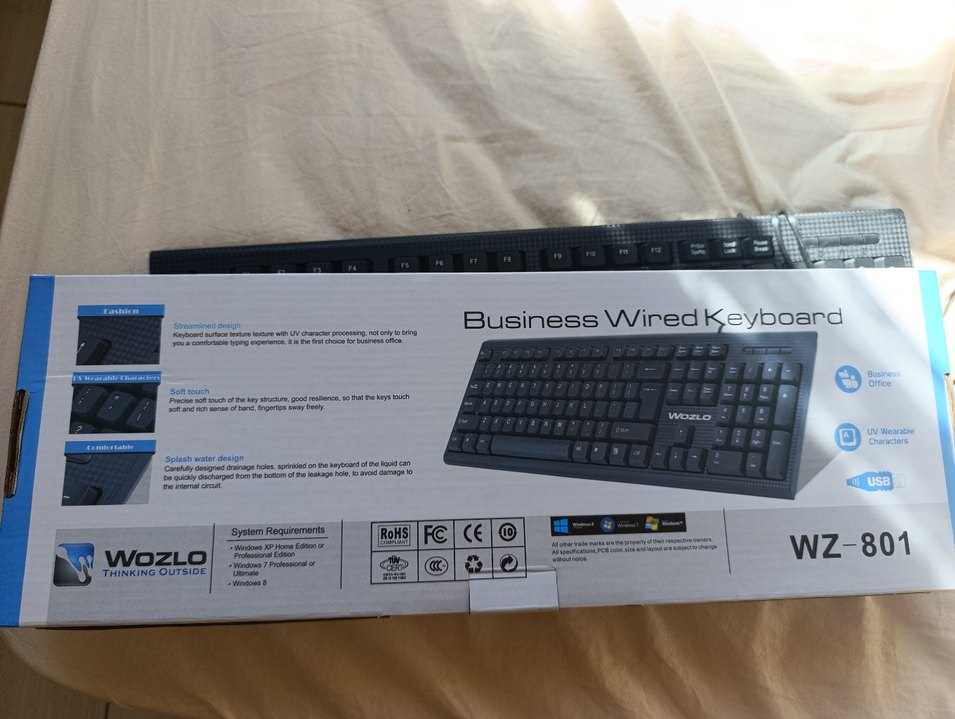 Wozlo Excellence WZ-801 Kablolu Mavi Klavye - Görsel 4