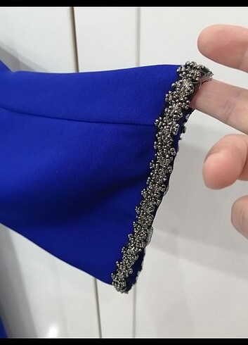 48 Beden mavi Renk Özel dikim abaya