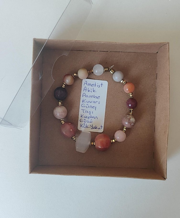 Gerçek doğal taş bileklik - Görsel 3