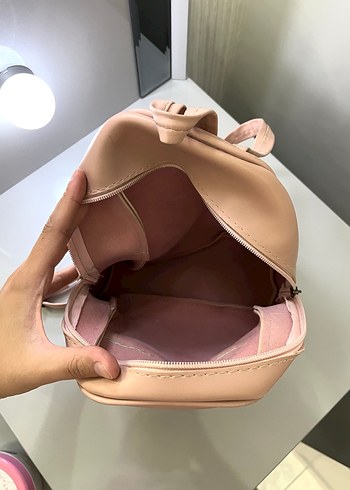Pembe Deri çocuk Sırt Çantası - Görsel 4