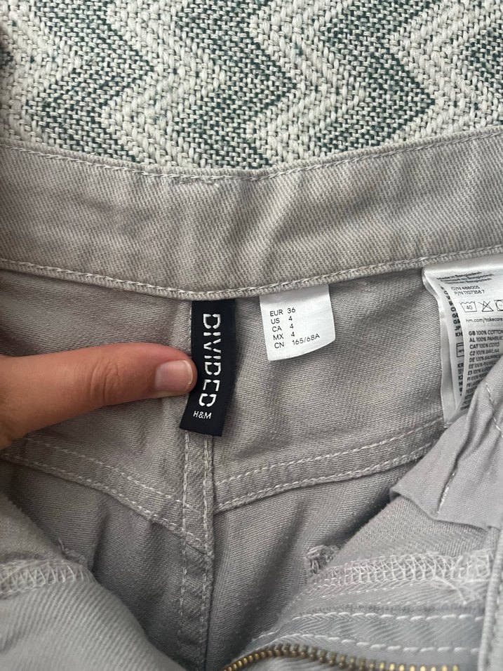 Gri Kadın Rahat Kesim Midi Kot Pantolon - Görsel 3