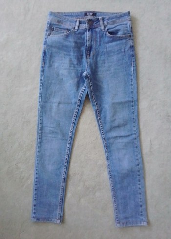 Collezione Kadın Mavi Denim Midi Boy Kot Pantolon