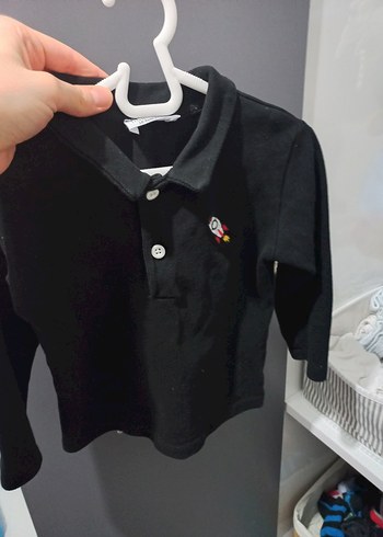 Diğer Erkek Çocuk Siyah Uzun Kollu lakos