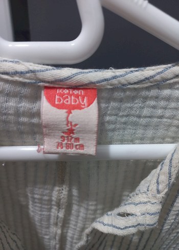 Koton Erkek bebek muslin kumas sortlu kisa tulum